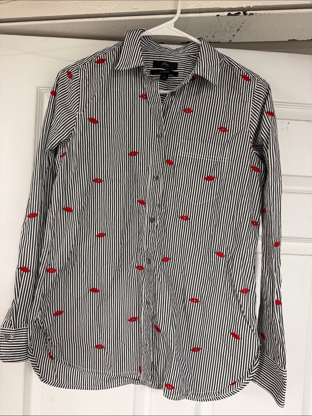 JCrew lips classic blouse size 2 euc